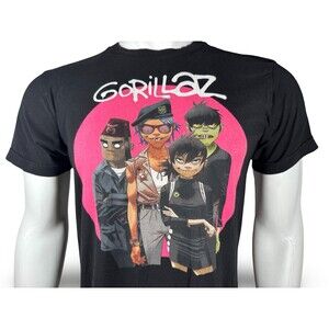 Gorillaz Band Hip-Hop Concert t-shirt Blur / Tank Humanz Tour 2017 Black Size M